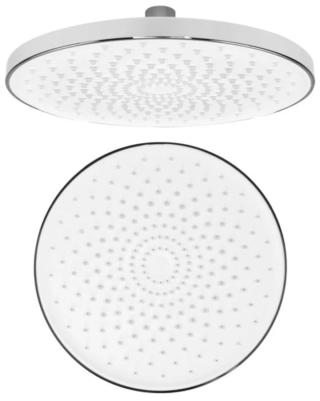Nejlepší Cena Sapho Hlavová Sprcha, Průměr 220mm, Silikon Trysky, Abs/chrom/bílá
