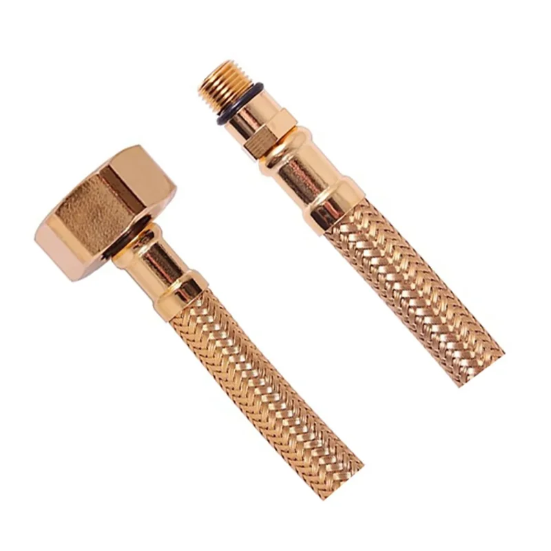 Sapho Flexibilní Nerezová Hadice M10x3/8", 35cm, Zlato Vysoce Kvalitní