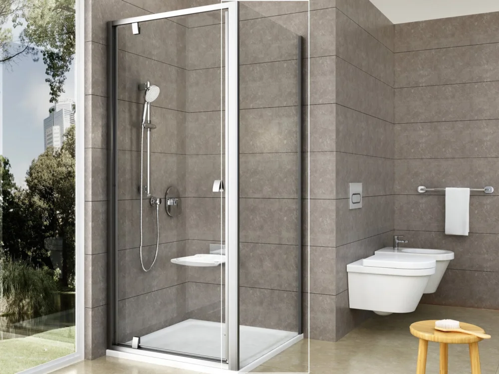 Pevná stěna Pivot PPS - PPS 100, satin+transparent 90GA0U00Z1 Levný