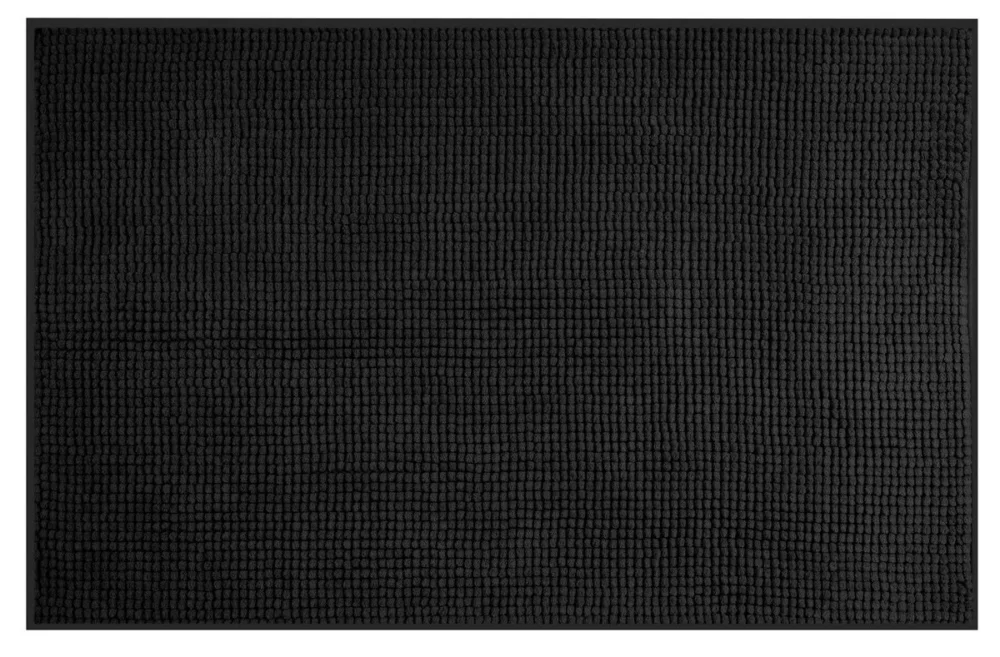Akční Nabídka Aqualine Chenill Koupelnová Předložka 50x80cm, 100% Polyester, černá