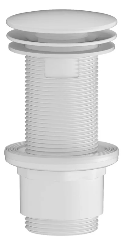 Přímo Od Výrobce Sapho Umyvadlová Výpust 5/4“, Neuzavíratelná, Velká Zátka, 10-80mm, Abs/bílá