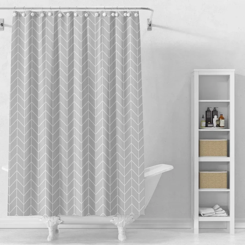 Expresní Doručení Aqualine Sprchový Závěs 180x180cm, Vinyl, šedá, Geometrie