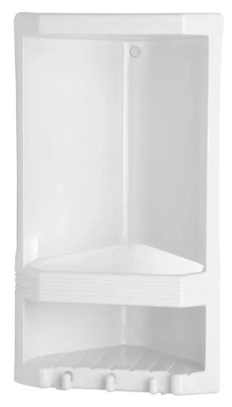 Bezpečná Platba Gedy Junior Dvoupatrová Rohová Police, 189x385x139 Mm, Termoplast, Bílá