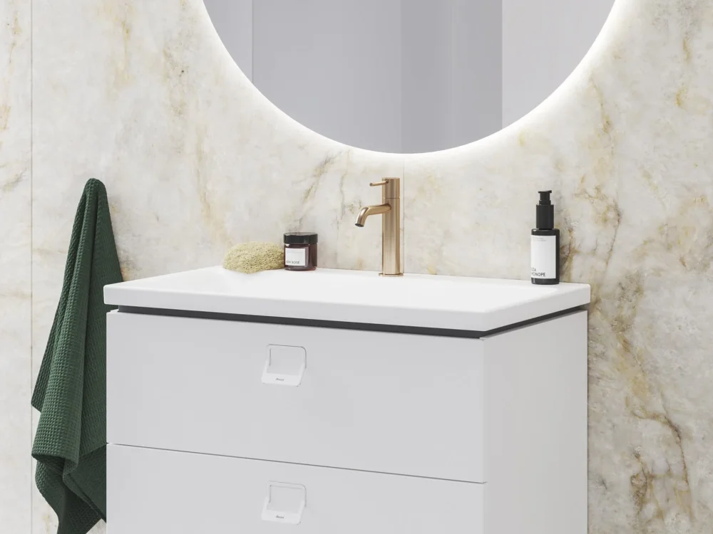 Umyvadlová stojánková baterie Espirit ES 012.00 - ES 012.60RGB Umyvadlová stojánková baterie 190 mm bez výpusti, růžové zlato kartáčované X070347 Nejlepší Volba