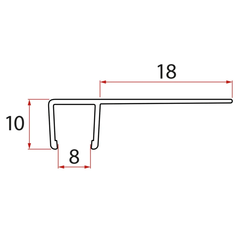 Akce Polysan Set Svislých Těsnění Pro Sklo 8/8mm, 2000mm (2ks)