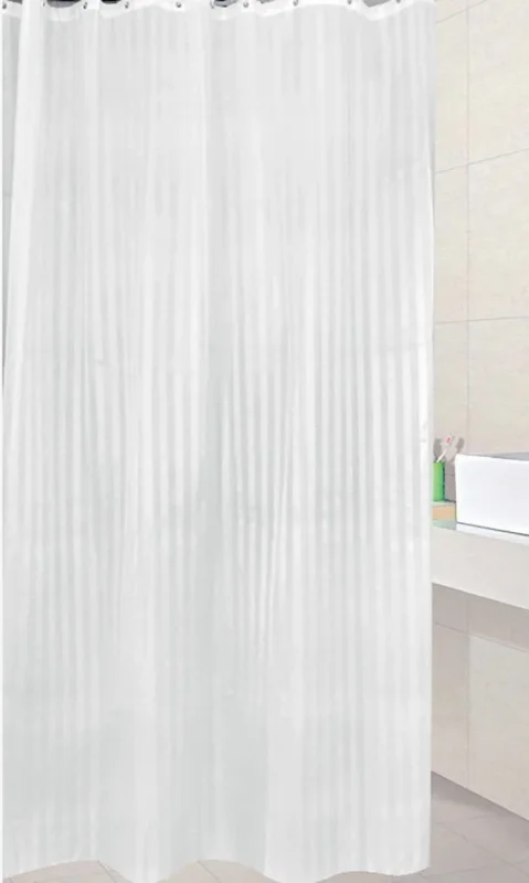 Aqualine Sprchový Závěs 180x200cm, Polyester, Bílá Výprodej